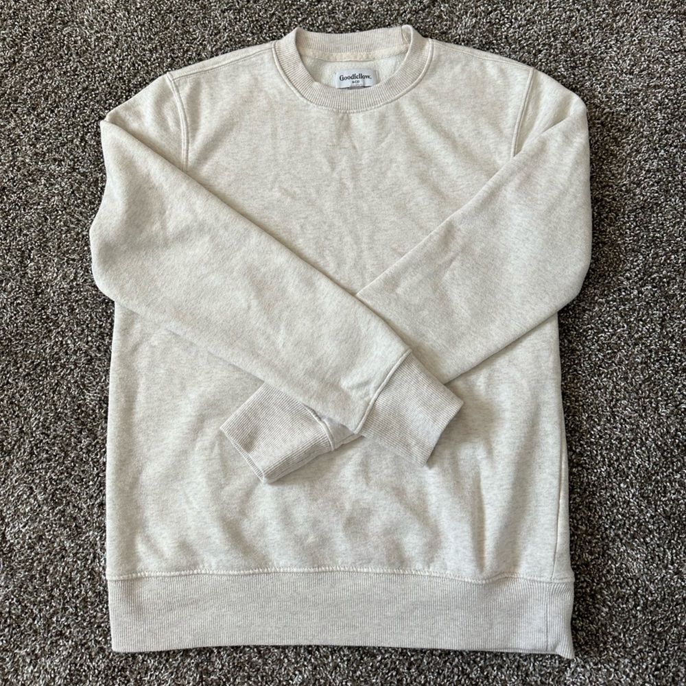 Goodfellow & Co Cream Crewneck Sweatshirt